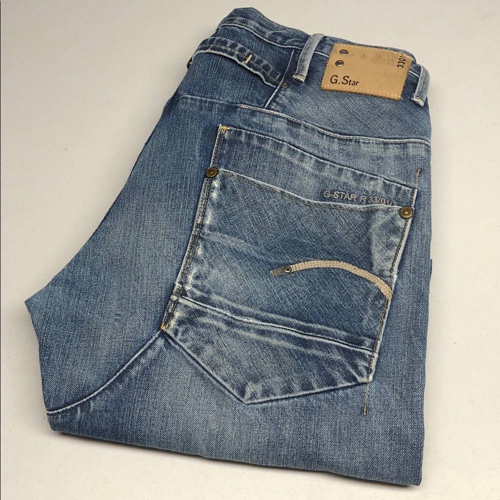 MENS G-STAR 3301 RELAXED FIT BUTTONFLY JEANS 36x32 ⭐️